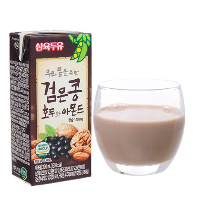 Sữa đậu đen óc chó hạnh nhân Sahmyook Hàn Quốc 190ml