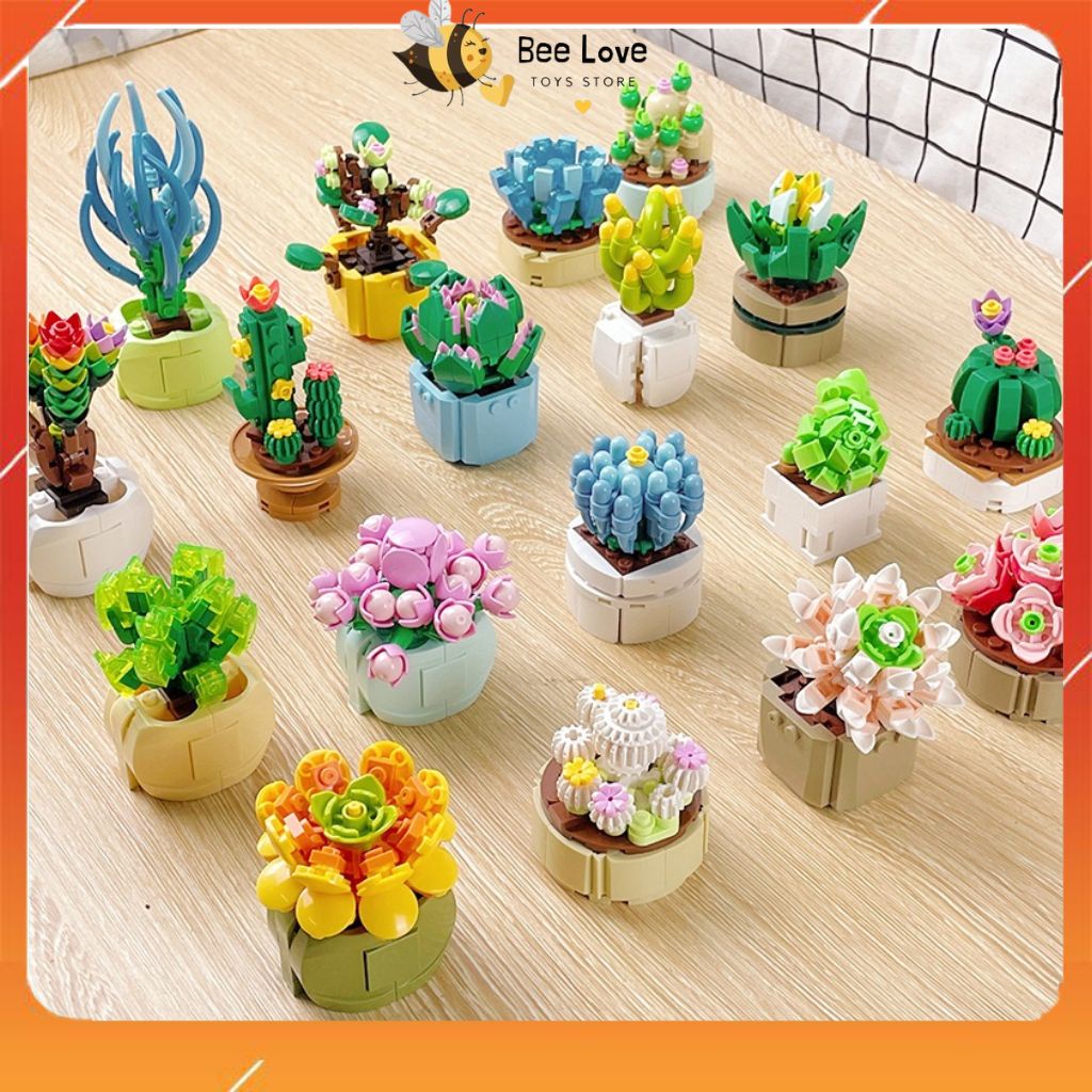 Đồ chơi lắp ráp hoa làm đồ chơi xếp hình cho bé vừa là đồ trang trí nhà cửa cho mẹ