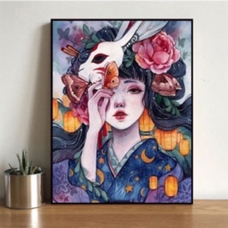 TRANH TÔ MÀU CÔ GÁI SỐ HOÁ (không kèm khung)