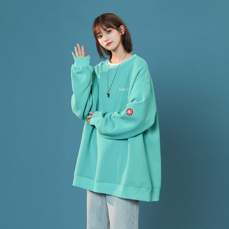 Áo Sweater Mỏng Tay Dài Cổ Tròn Dáng Rộng Thời Trang Mùa Thu Dành Cho Nữ | BigBuy360 - bigbuy360.vn