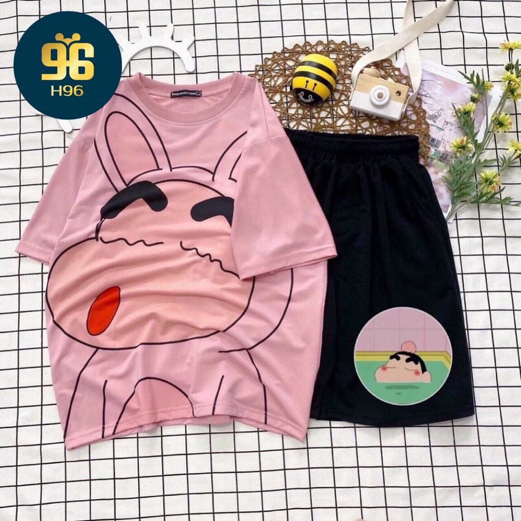 Set đồ bộ hoạt hình THÚ HỒNG 😍 đồ bộ mặc nhà unisex nam nữ