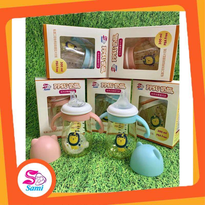 Bình sữa PPSU sami 2 in 1  hàng cao cấp 300ml