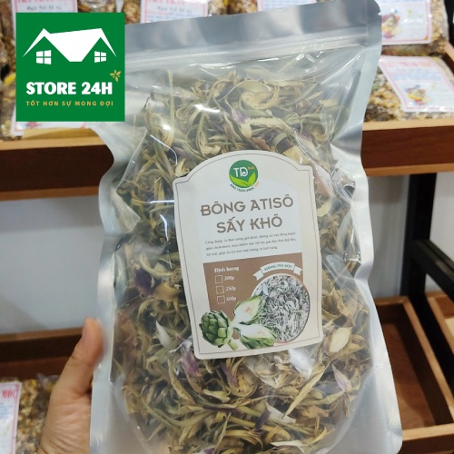 Trà hoa Atiso Đà Lạt, làm sạch, giải nhiệt, phục hồi, làm mát gan, dùng pha trà và chế biến các món canh hầm
