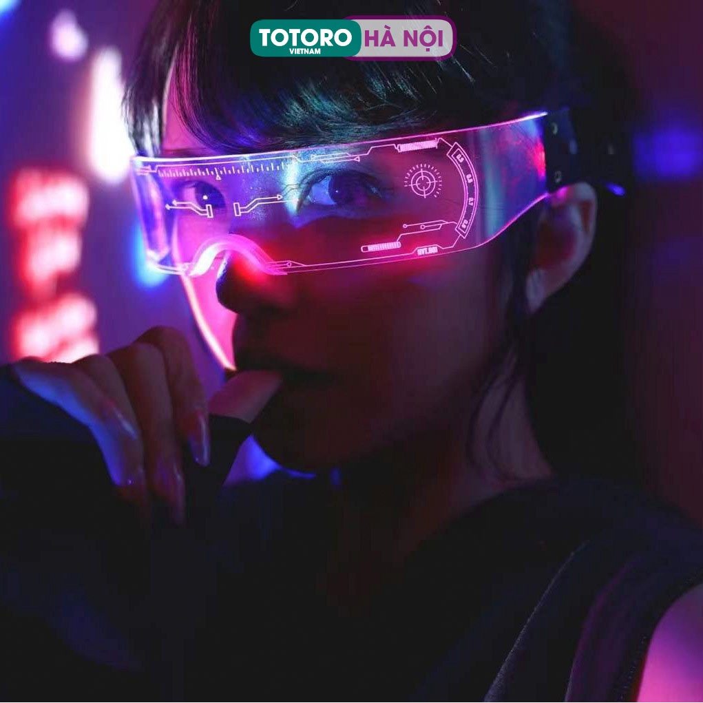 Kính Viễn tưởng trong suốt phát sáng LED chuyển nhiều màu trong 1 nhấp nháy độc đáo dạo phố tiệc tùng vui nhộn
