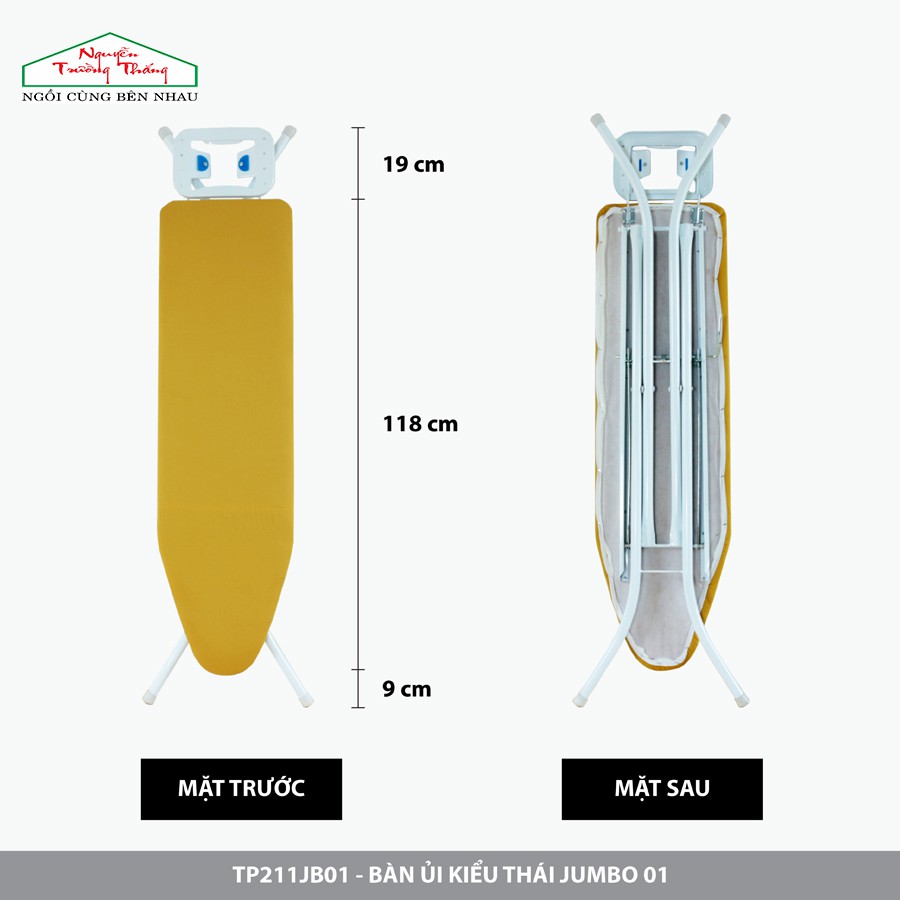 Bàn để ủi dạng đứng kiểu Thái Jumbo 01 Nguyễn Trường Thắng - TẶNG 5 túi nước xả vải | Thái Jumbo 01 Iron