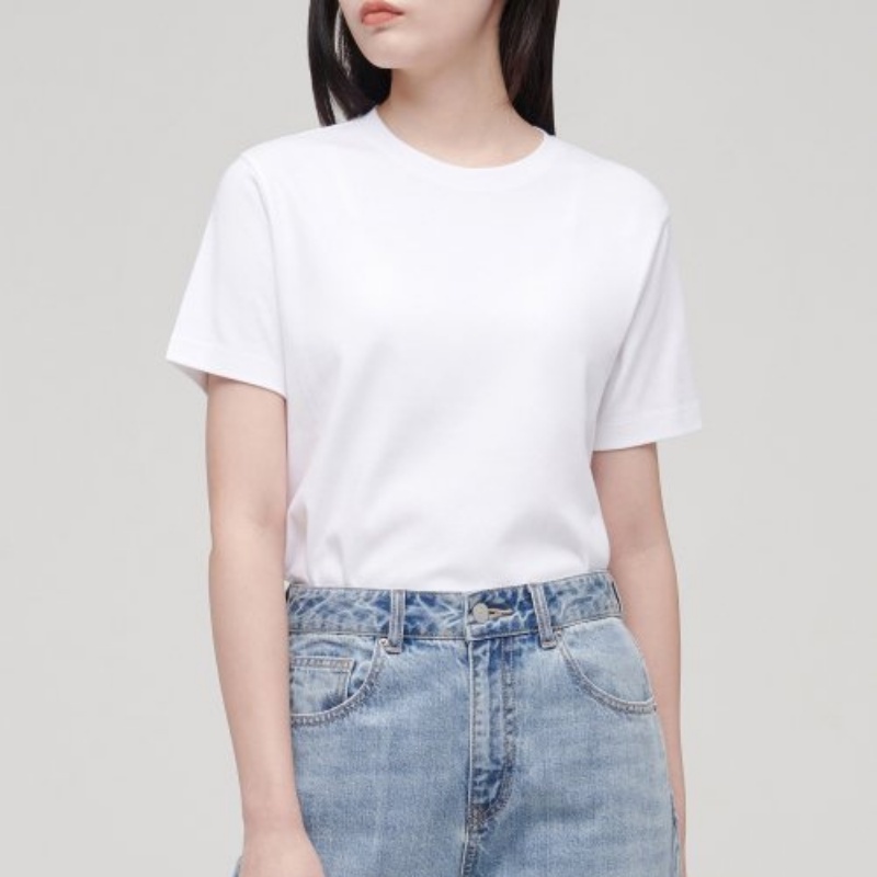 [Bán lỗ_Xin đánh giá] Áo thun cộc tay nam nữ màu trắng co dãn 4 chiều | BigBuy360 - bigbuy360.vn