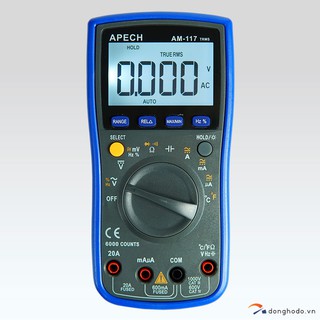Đồng Hồ Vạn Năng Điện Tử APECH AM-117 (TrueRMS, Chống Cháy Khi Đo Nhầm Thang)