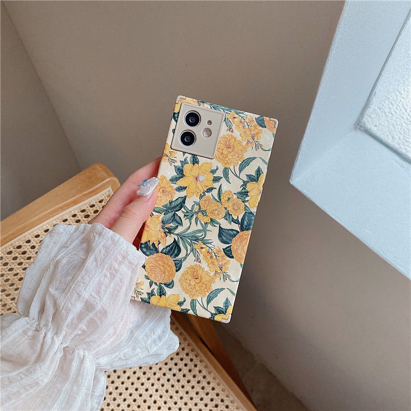 Ốp điện thoại silicone cao su dẻo họa tiết hoa dễ thương cho iPhone 11 11 Pro Max 7 8 Plus SE X XS XR 12 12 Pro Max