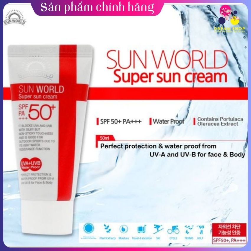 Kem chống nắng hàn quốc Sun World Super Sun Cream 50Ml - dreamshop.vn