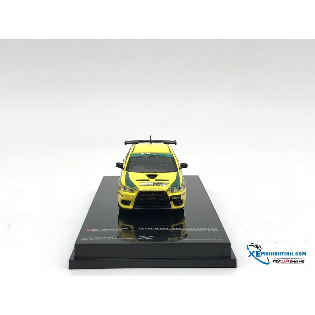 Mô Hình Mitsubishi Evo X Touring Car Tuned Ny Jun Tarmac Works 1:64 (Vàng)