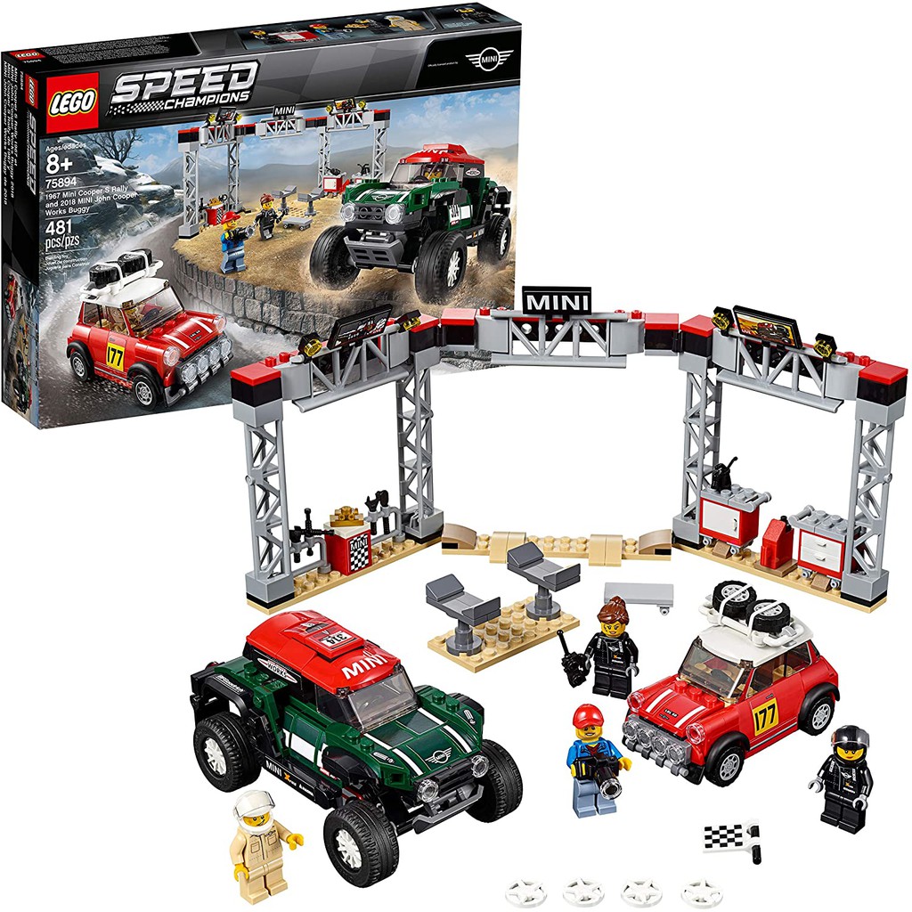 Đồ chơi LEGO SPEED CHAMPIONS - Xe 1967 Mini Cooper S Rally Và Xe 2018 MINI John Cooper Wor - Mã SP 75894