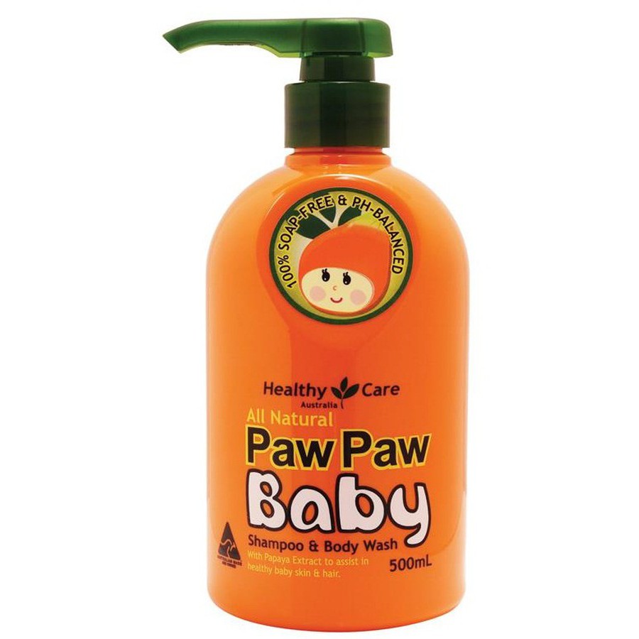 Sữa tắm gội All Natural Paw Paw Baby Shampoo & body wash 500ml