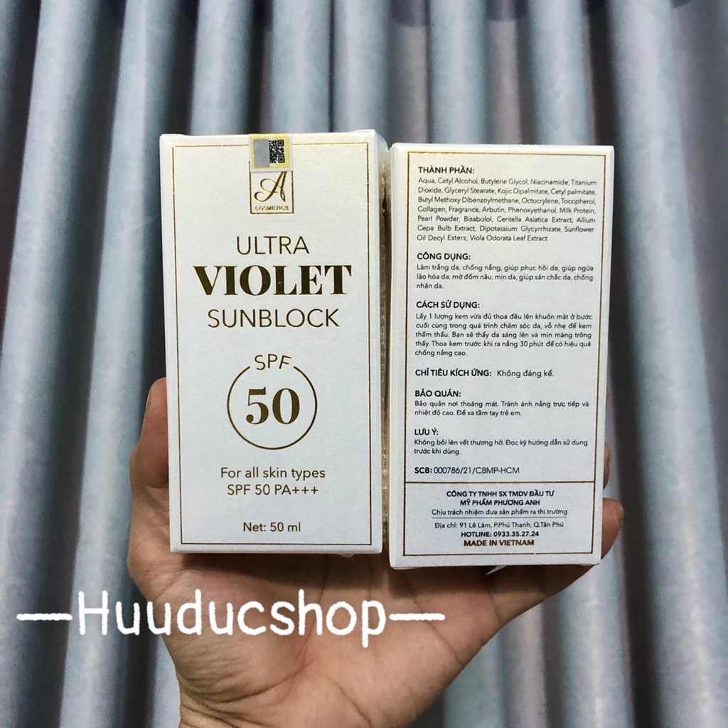 Kem chống nắng Phương Anh Ultra Violet Sunblock Chính Hãng