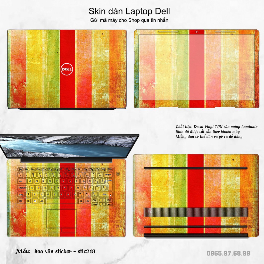 Skin dán Laptop Dell in hình Hoa văn sticker nhiều mẫu 35 (inbox mã máy cho Shop)