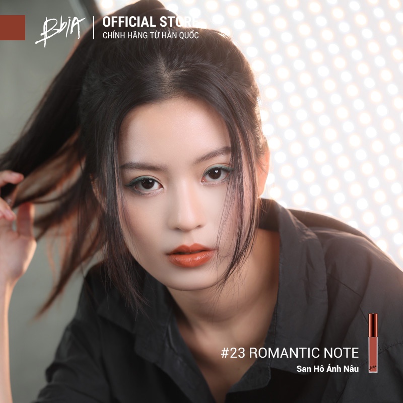 Son Kem Lì Bbia Last Velvet Lip Tint Version 5 - 23 Romantic Note (Màu Cam Đất Pha Ánh Đỏ) 5g - Bbia Official Store