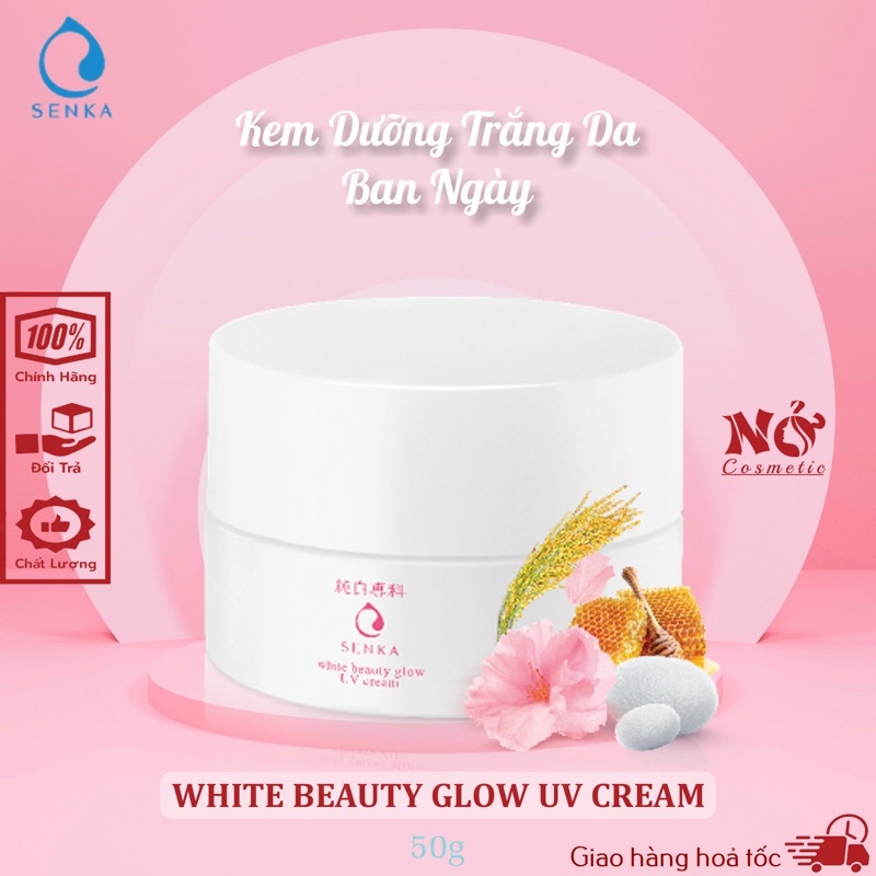 Kem dưỡng trắng da chống nắng ban ngày Senka White Beauty Glow UV Cream SPF 25 PA ++ 50g