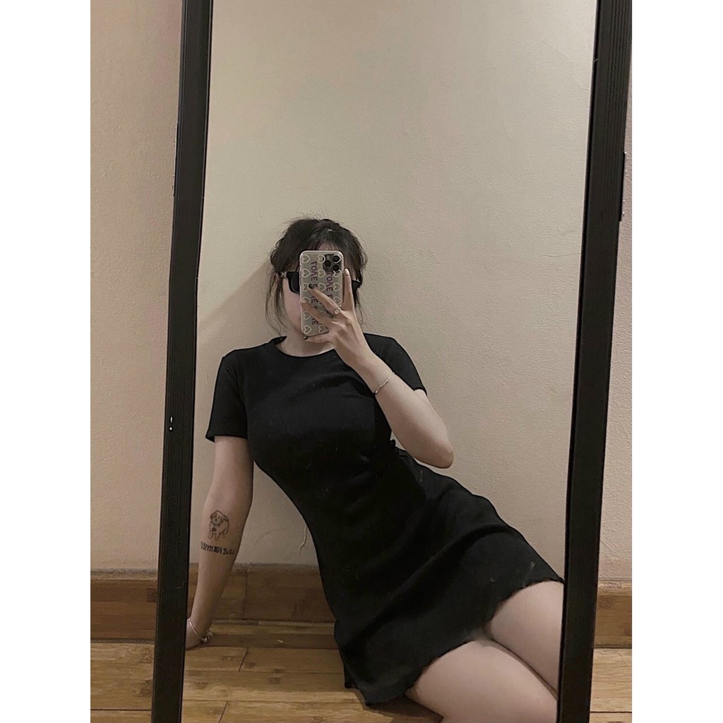 Đầm Polo Body Nữ - Váy Cổ Bẻ Phối Trắng Đen Siêu hot | BigBuy360 - bigbuy360.vn