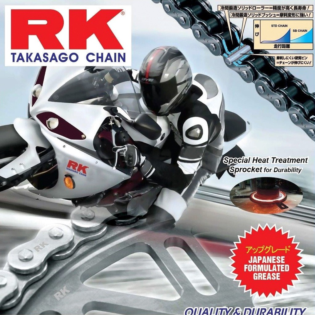 Nhông sên dĩa RK xe Kawasaki Max thương hiệu JAPAN