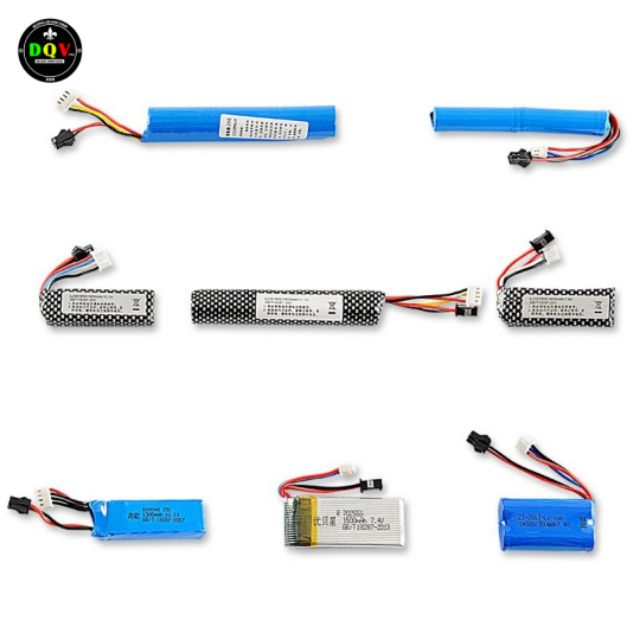 Pin DÀI 7,4v - 11,1v 1800mah dòng xả 25C cho các dòng đồ chơi mô hình điều khiển flycam, rc, sdt...