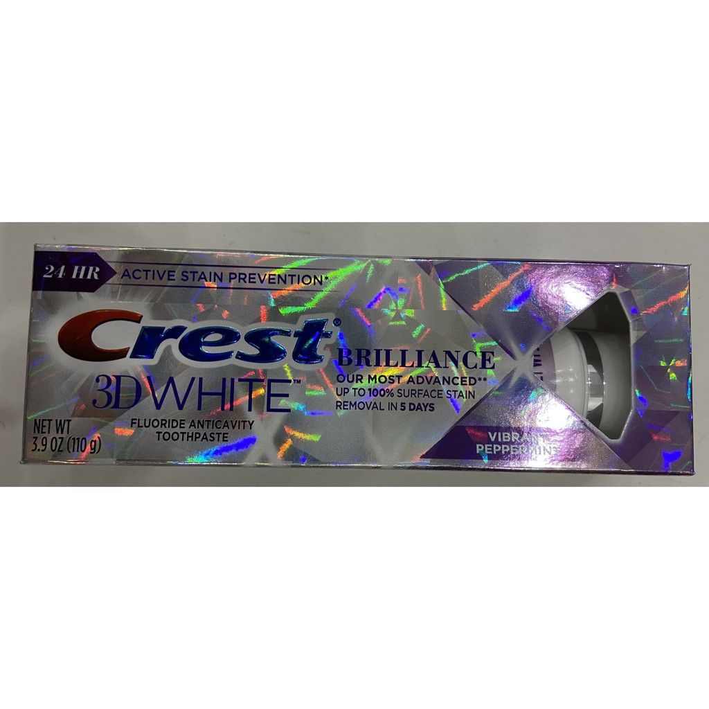 Kem đánh răng trắng răng Crest 3D White Brilliance 110g hàng USA