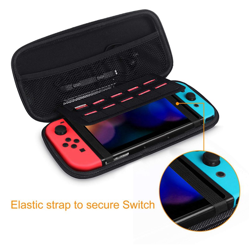 Bao Da Nắp Gập Có 10 Ngăn Đựng Thẻ Cho Nintendo Switch