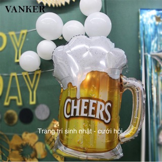 (Siêu Độc Đáo) Bóng trang trí hình Cốc Bia Size 60cm