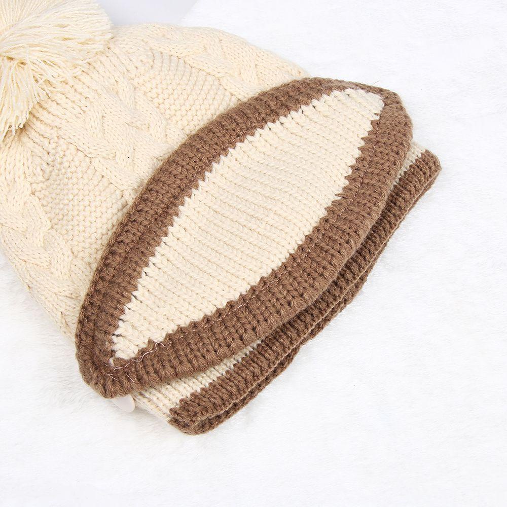 MIH Mũ Len Beanie Màu Trơn Kèm Khẩu Trang