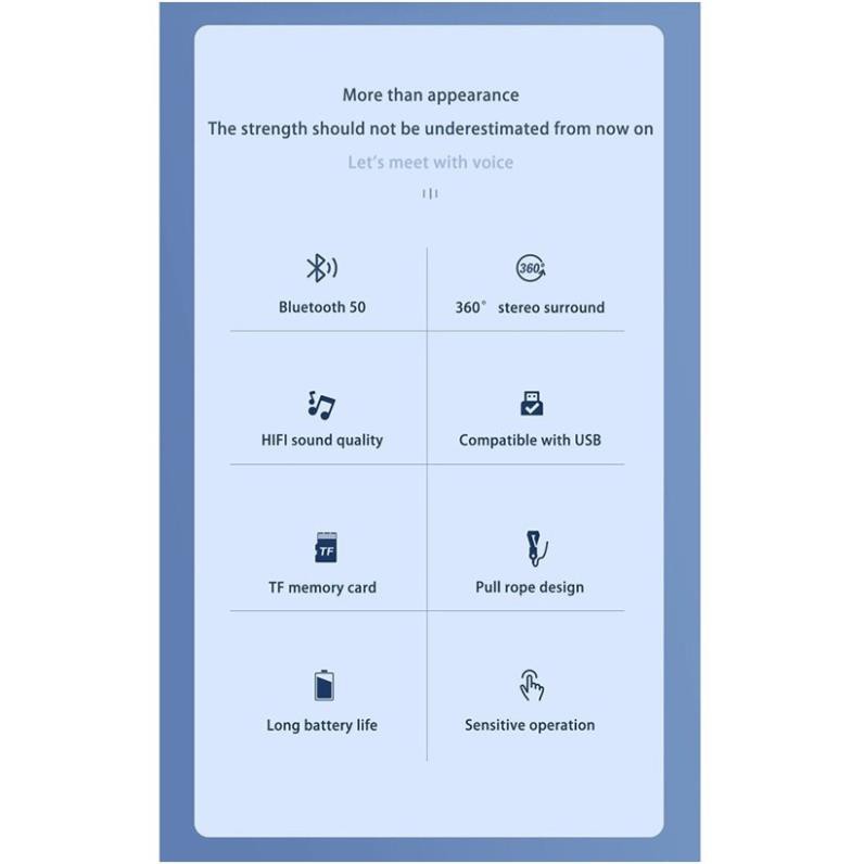 🌟 NEW 🌟 Loa Nghe Nhạc Bluetooth 5.0 Wekome D20 Gắn Thẻ Nhớ Và USB - Bảo Hành 12 Tháng