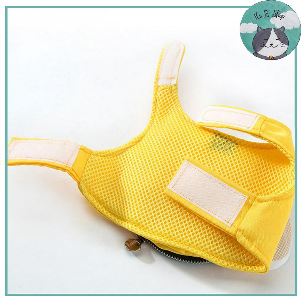 Dây Yếm Dắt Cao Cấp Gắn Túi Hình Ong Xinh Xắn Cho Chó Mèo Chất Liệu Cotton Kèm Móc Kim Loại Dành Cho Thú Cưng