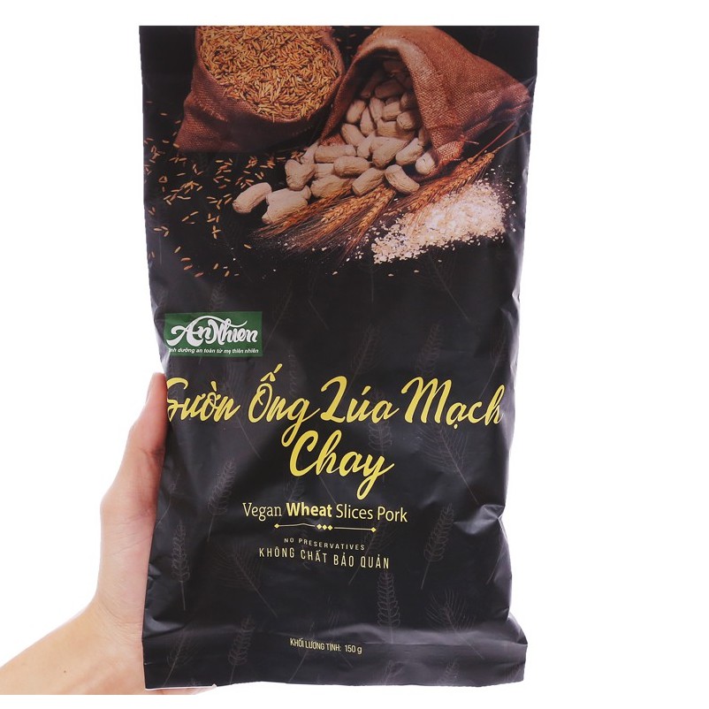 Sườn non chay / Cốt lết chay / Heo lát chay / Bò lát chay / Sườn ống lúa mạch An Nhiên gói 150g