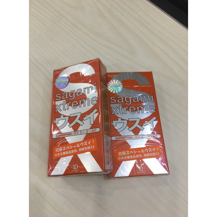 [Chính Hãng] Combo 2 hộp 20 chiếc bao cao su sagami siêu mỏng xtreme Love Gold Orange