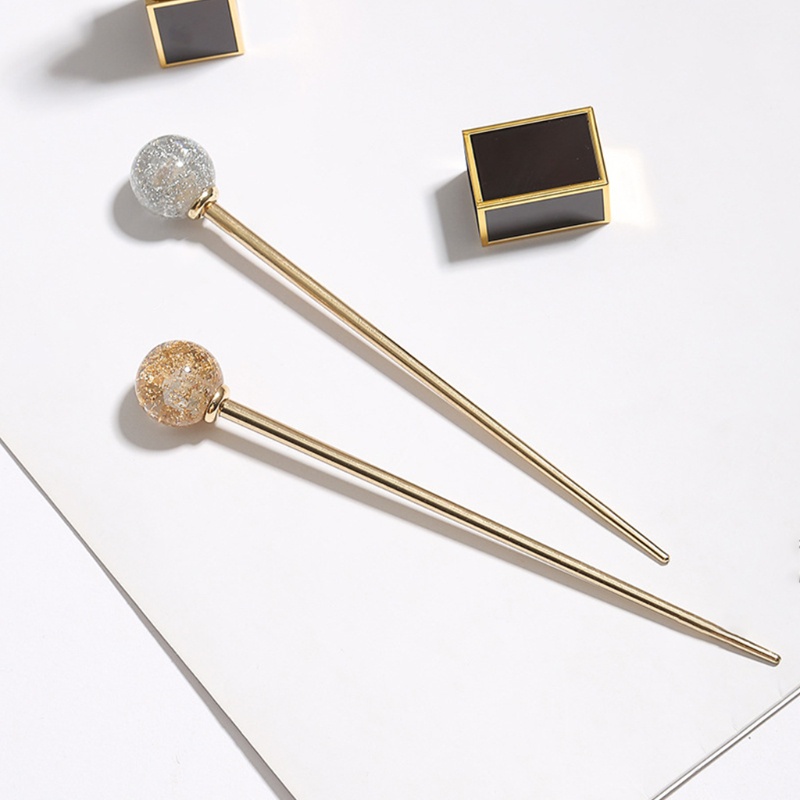 Trâm Cài Tóc Hình Kẹo Mút Bằng Lá Kim Loại Sáng Bóng Phong Cách Nhật Bản