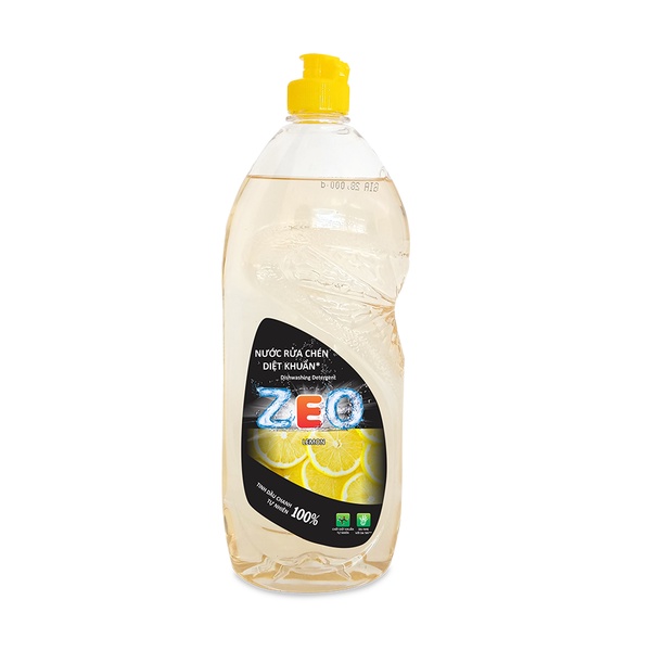 Nước rửa chén ZeO - Chanh tự nhiên chai 800g