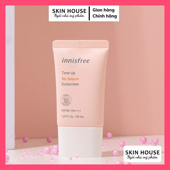 Kem Chống Nắng Innisfree Tone Up No Sebum Sunscreen 50ml Cho Da Trắng Hồng,Mịn Màng