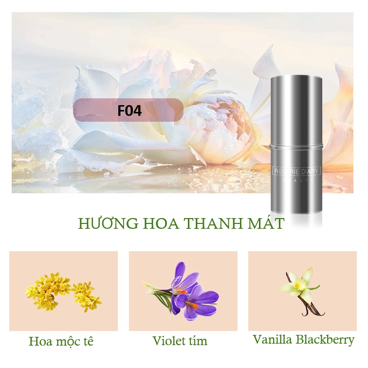 Nước hoa khô dạng sáp Reverie Diary hương hoa cỏ thanh mát hàng nội địa Trung