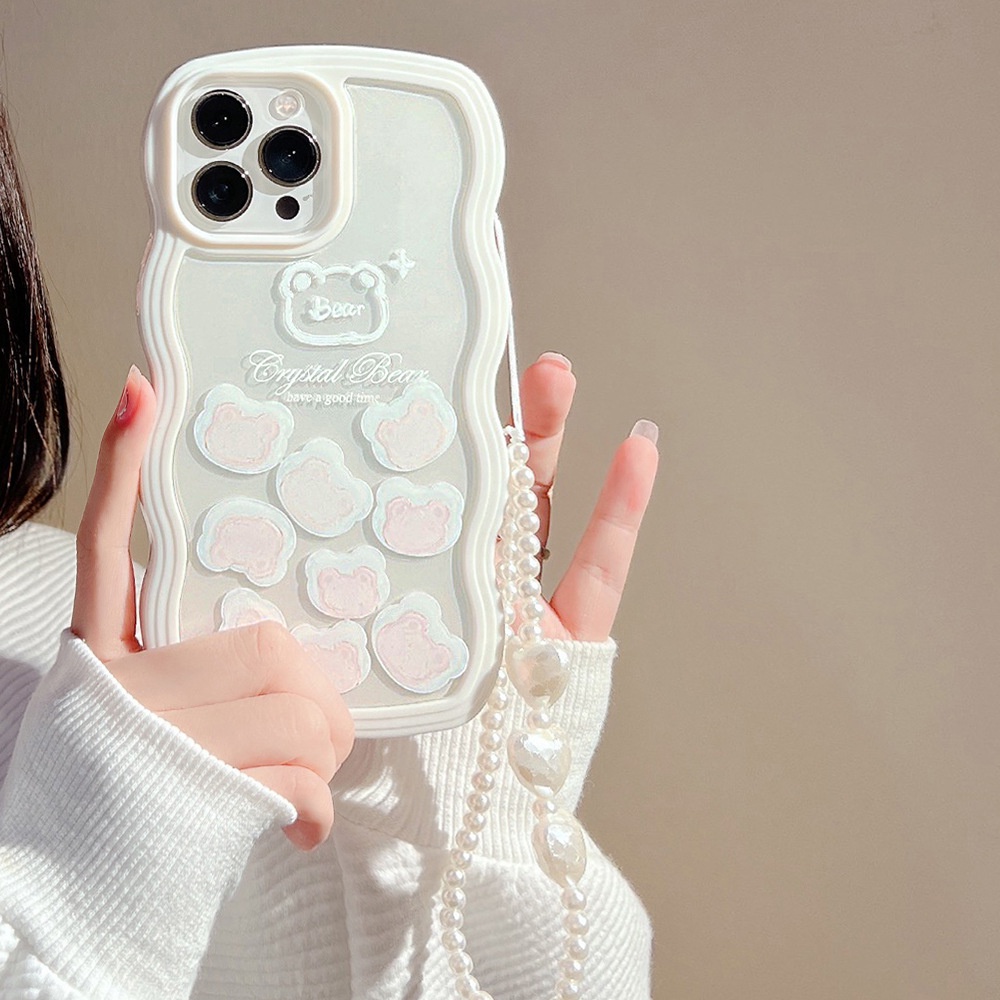 Ốp lưng Iphone Viền sóng Trắng kem dành cho Iphone 11/12/13/14/pro/plus/promax7/7plus/8/8plus/x/xr/xs/