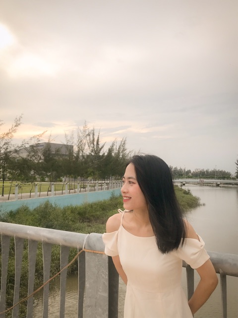 TIEUDESIGN Đầm xoè tay nhún nơ