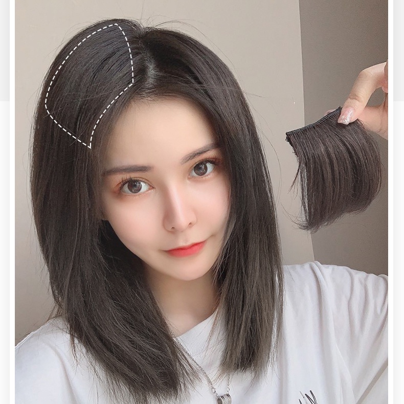 Miếng Dán Tóc Giả Từ Sợi Tổng Hợp Tự Nhiên Dạng Kẹp Tàng Hình