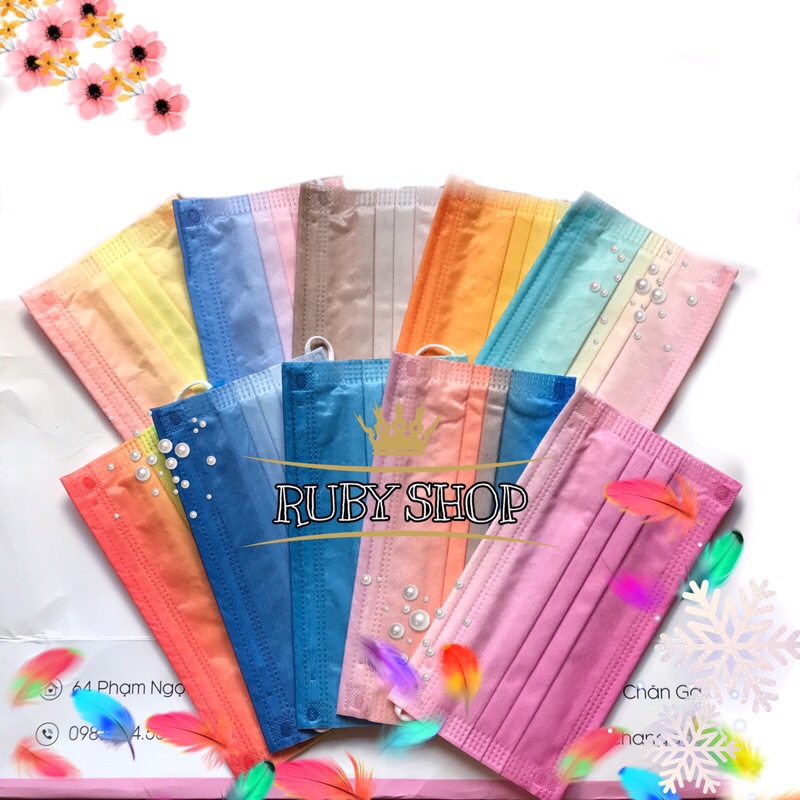 Top 1 Hàn Quốc | Set 10 Khẩu Trang Y Tế Đa Màu Sắc Độc Lạ Đi Du Lịch Biển | Khẩu Trang Cầu Vồng Đẹp Tuổi Teen | BigBuy360 - bigbuy360.vn