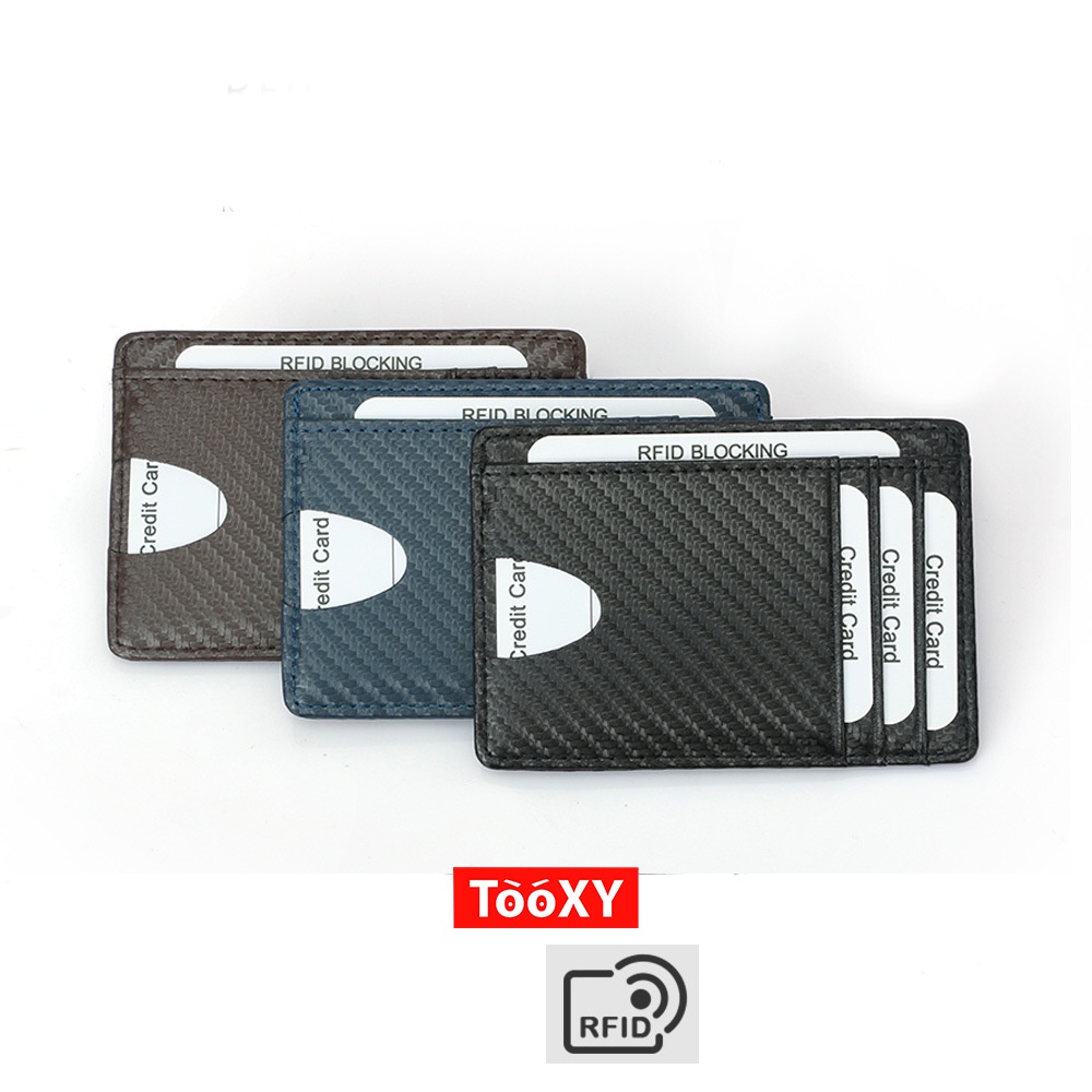 Ví đựng thẻ nhiều ngăn bằng sợi carbon thông minh chống RFID MSP - Bóp đựng Name Card, CMND, GPLX tiện lợi