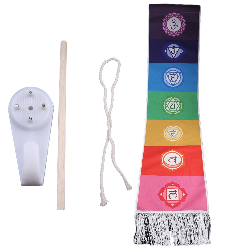 Tranh Vải Treo Tường Trang Trí Họa Tiết Mandala 7 Luân Xa