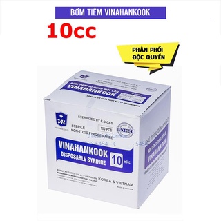 Bơm Tiêm Vô Trùng Sử Dụng 1 Lần 10cc Vinahankook Hộp 100 cái