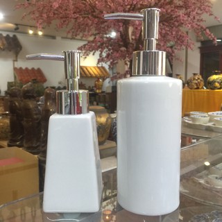 Bình đựng dầu gội sữa tắm bằng sứ cao cấp