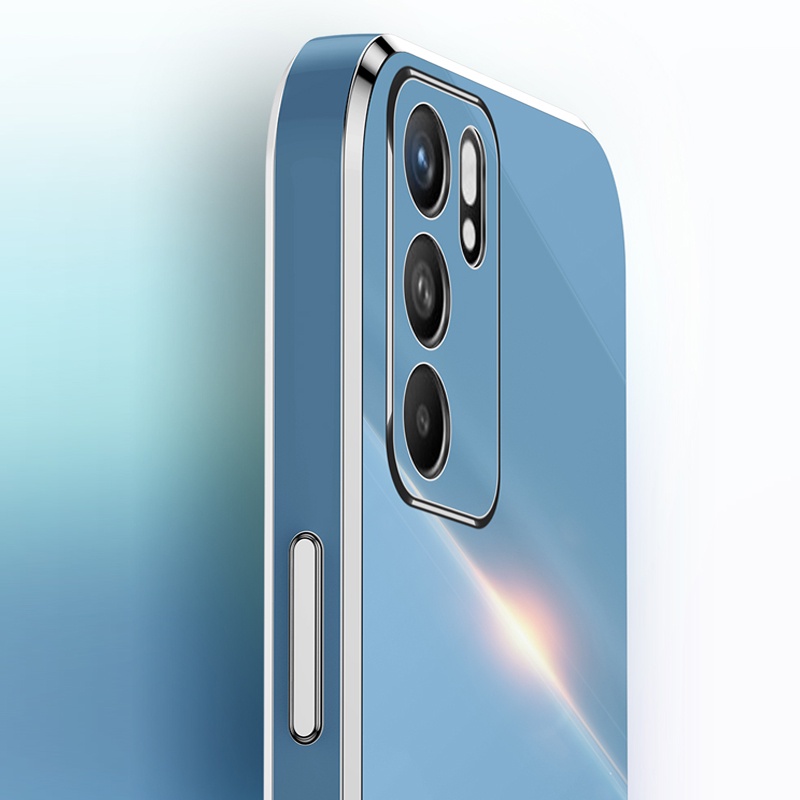 Ốp Điện Thoại Silicon Mềm Viền Thẳng Hình Khối Rubik 6D Cho Oppo Reno 6Z 4Z 6 5 Z Pro