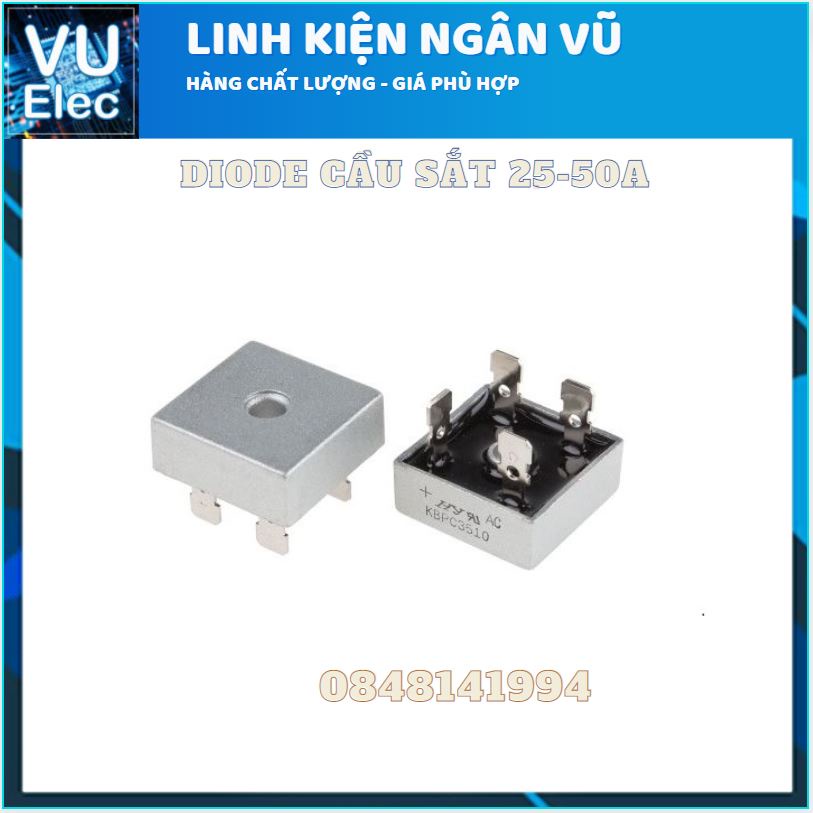 Cầu diode 35A-50A 1000V KBPC5010 ( cầu sắt)