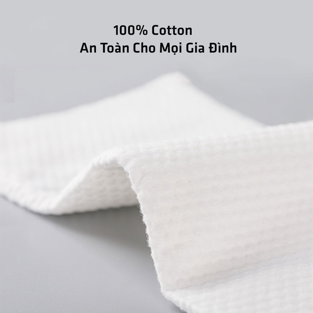 Khăn Giâý Đa Năng 100% Cotton 1 Cuộn 40 Miếng Dùng 1 Lần Lau Đa Năng Không Hóa Chất Dùng Ướt Hoặc Khô