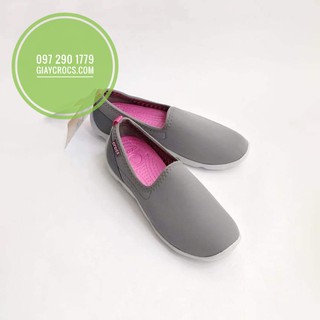 Giày Nữ Skimmer Màu Ghi Đế Hồng