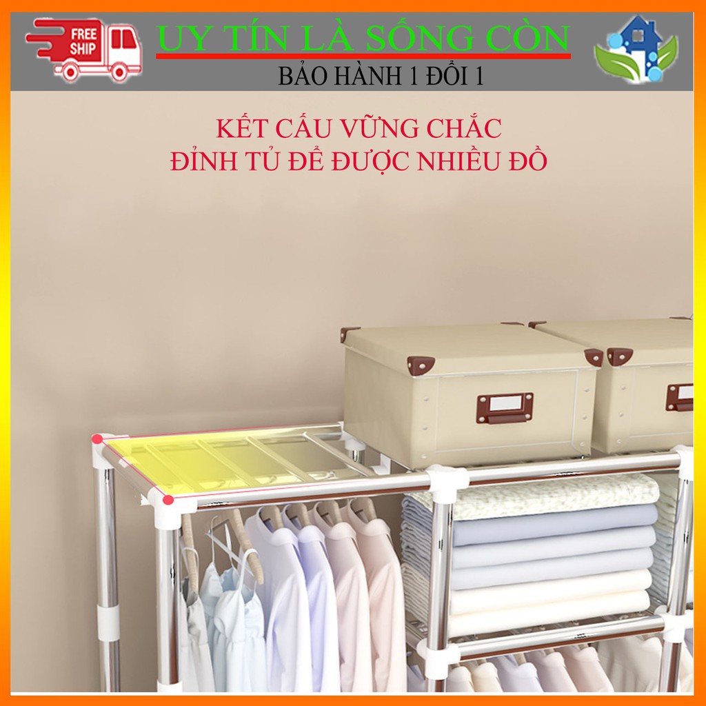 [Vải vĩnh cửu-Thép khung to] Tủ vải khung thép to 19mm vải vĩnh cửu kích thước D 130cm x R 46cm x C