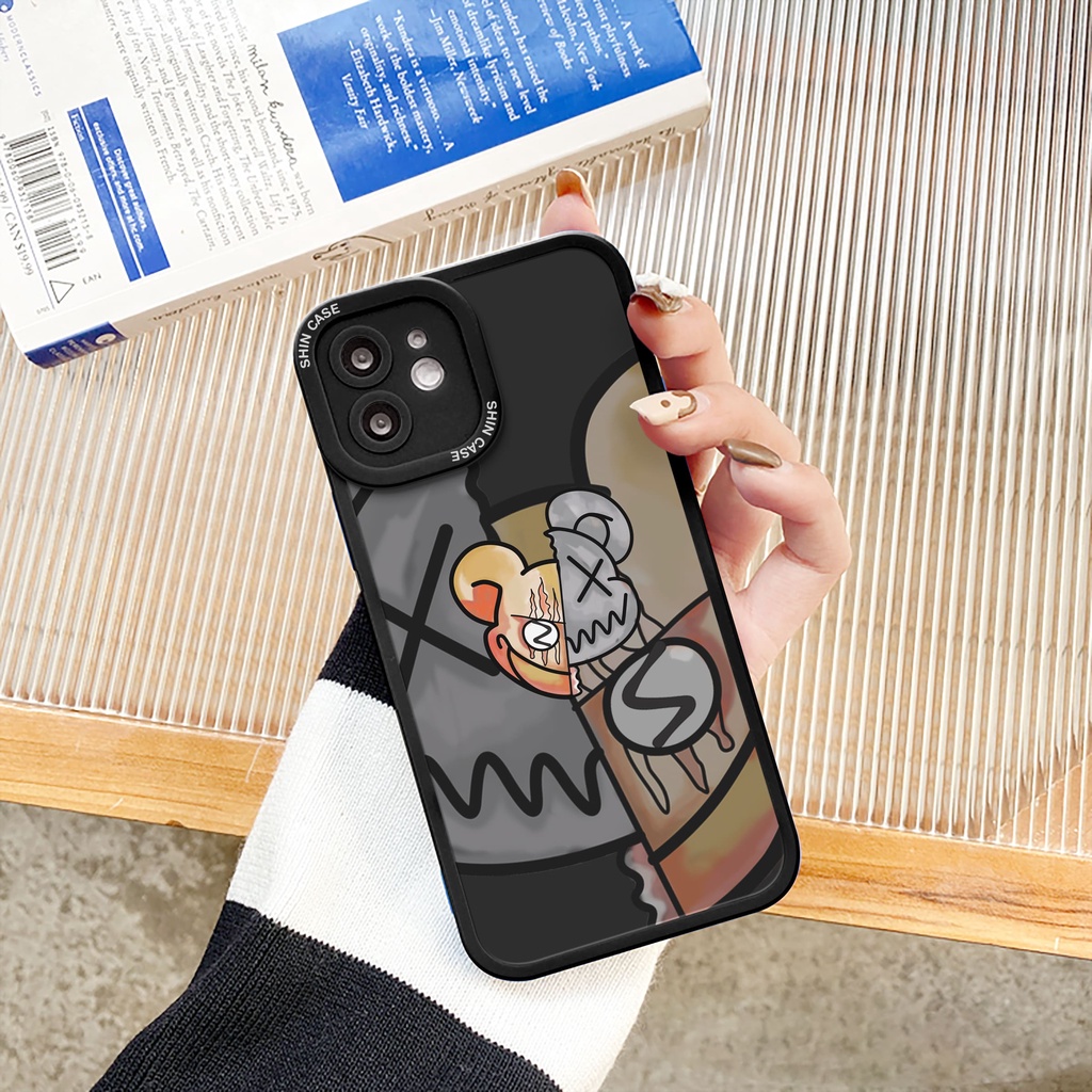Ốp lưng iphone Hell Bear cạnh vuông 6/6plus/6s/6splus/7/7plus/8/8plus/x/xs/11/12/13/14/pro/max/promax/plus/shin/case