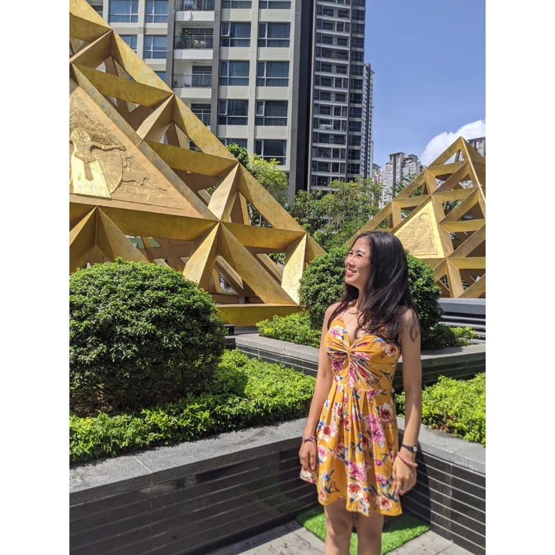 Đầm hoa xuất khẩu